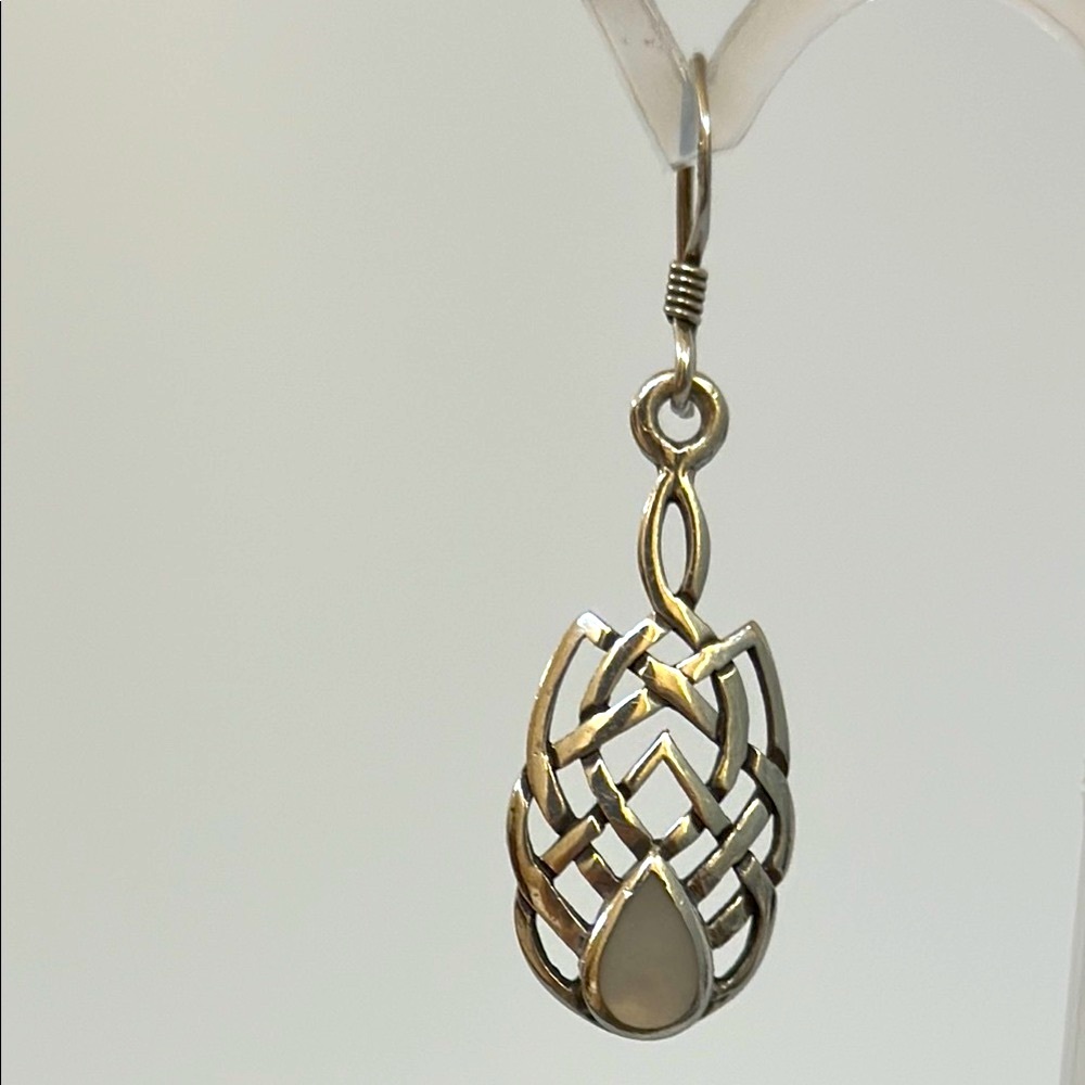 925 silver shell Intricate Silver Filigree Earrings - Picture 4 of 7